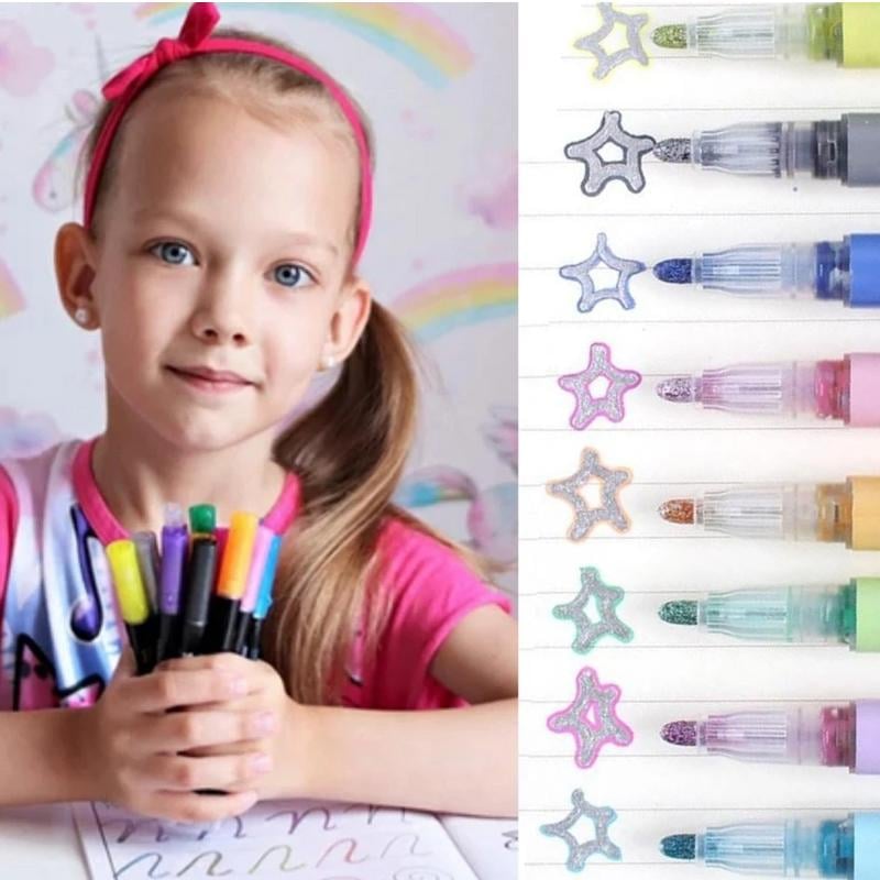 Metallic Stiften Set 12 Kleuren voor Papier Glas Kunststof Creatief Tekenen Knutselen DIY Projecten Hobby