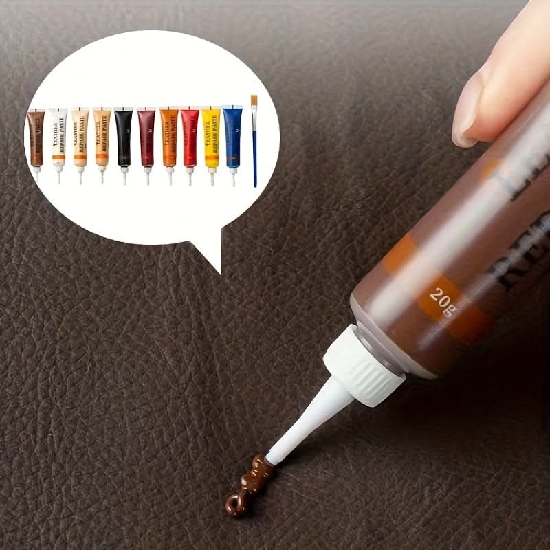 Leer Reparatieset voor Meubels Autostoelen Bank Interieur Herstelkit met Applicator 3x10cm Leder Herstel