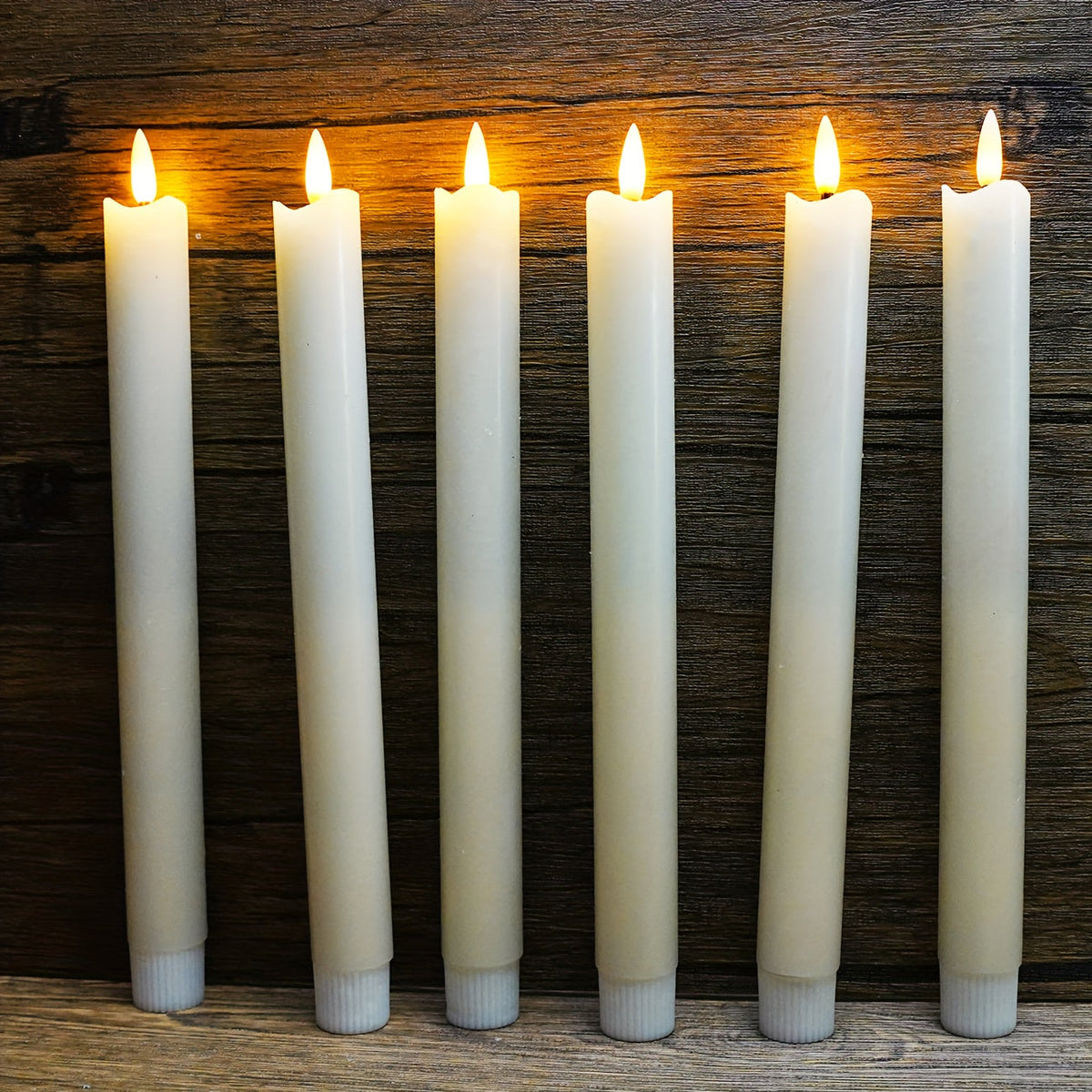 LED Kegelkaarsen met Afstandsbediening - Vlamloze Kaarsen in Ivoor voor Sfeervolle Tafeldecoratie