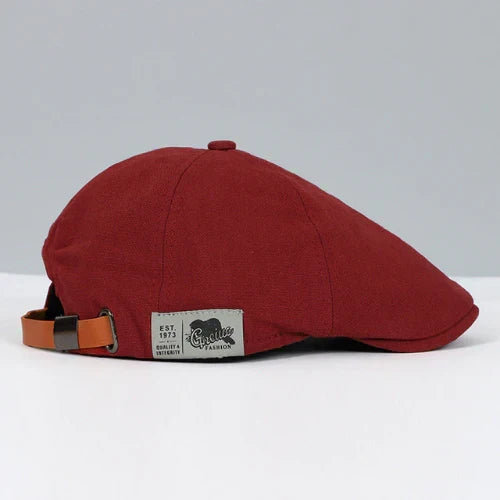 Verstelbare Katoenen Platte Pet voor Heren Lichtgewicht Ademend Klassiek Casual Hoofddeksel Retro Stijl