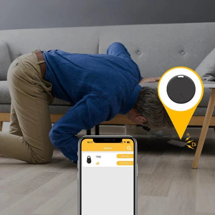 Bluetooth Tracker Mini Set van 2 - Localiseer Sleutels en Tassen - Anti-Verlies Alarm 50m Bereik