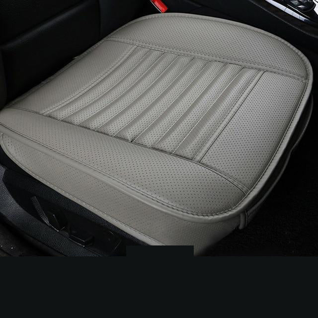 Autostoelkussen Bamboe Houtskool Leer Geurwerend Ademend met Opbergvak Zwart Grijs Oranje Beige Auto