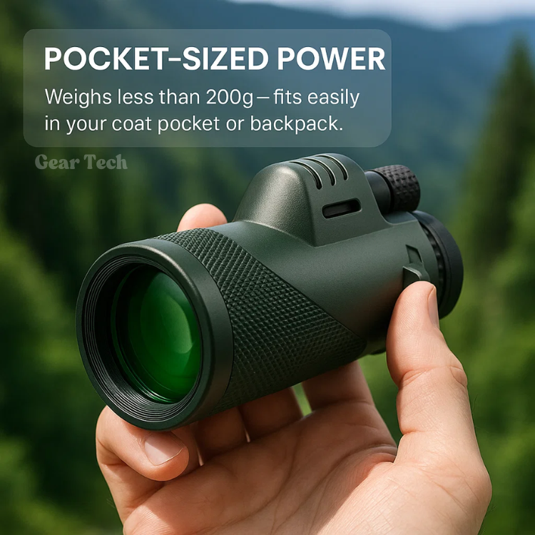 Compacte 600x Ultra-Zoom Monoculair met HD-Lens - Lichtgewicht Telescoop voor Wandelingen, Vogels Kijken en Sportevenementen
