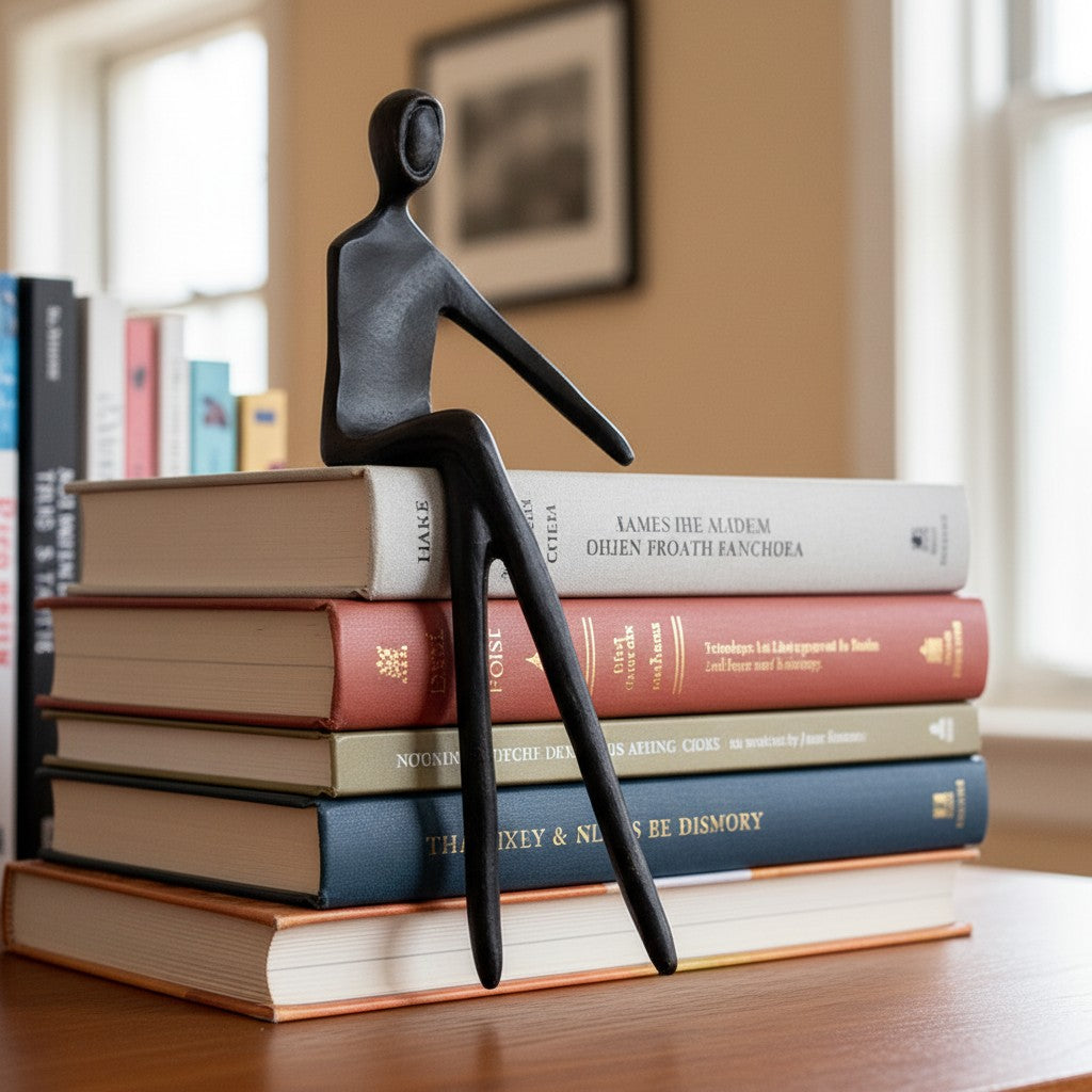 Geometrische Hondenbeeldje van IJzer - Minimalistisch Decoratief Sculptuur voor Bureau