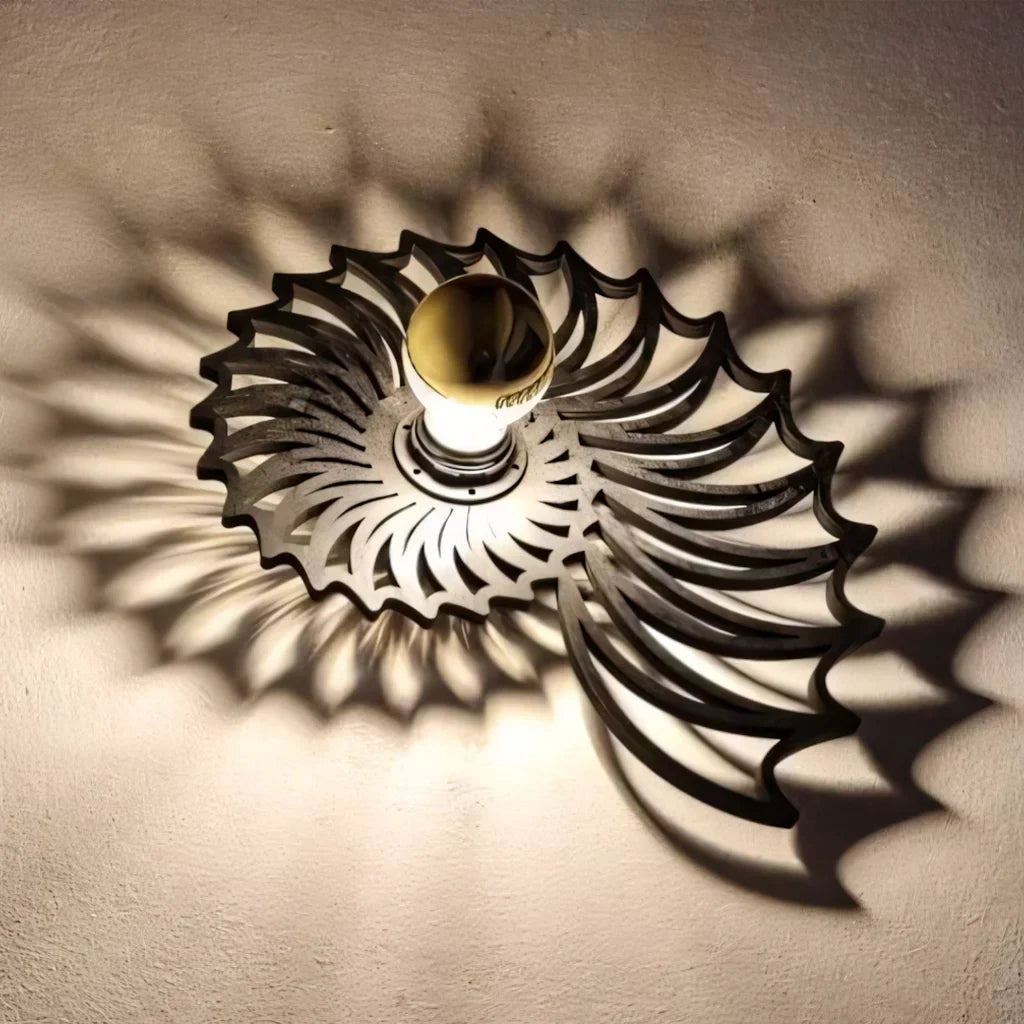 Wandlamp Trapopgang Rond 35 tot 50 cm Keramiek Handgemaakt Snoer 150 cm Goud of Zwart