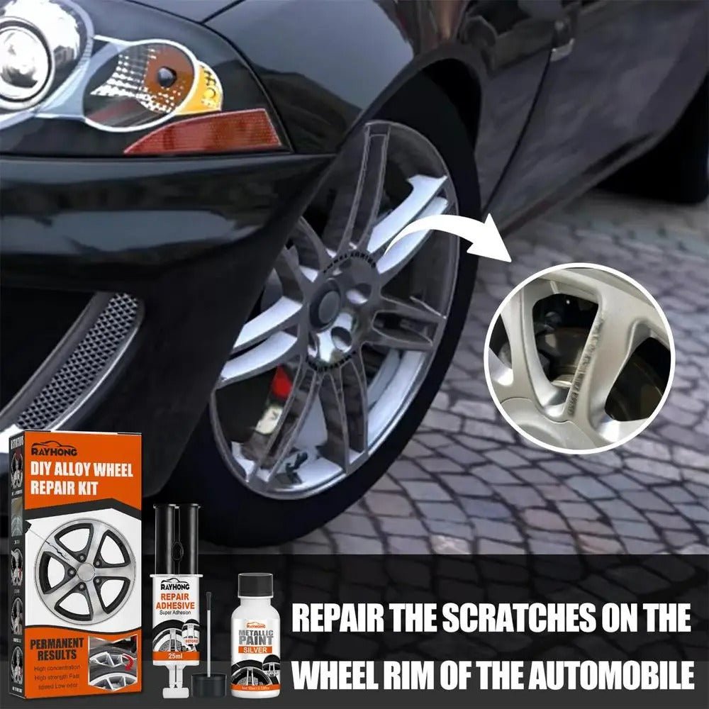 Velgenreparatieset voor Lichtmetalen Velgen Krassen Schade Herstellen Zelf Repareren Auto Velgonderhoud Accessoires