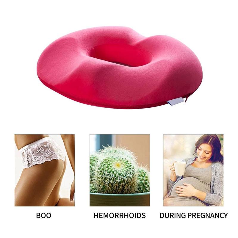 Memory Foam Zitkussen in Donutvorm - Verlichting voor Stuitbeen en Aambeien - Ergonomisch Zitcomfort