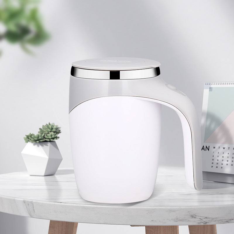 Zelfroerende Reisbeker 380ml met USB Oplaadbare Mixer - Automatische Koffie & Eiwit Shakerbeker voor Onderweg