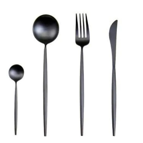 Bestekset 24-delig RVS Gekleurde Handvatten 6 Personen Modern Tafelgerei Duurzaam Eetbestek Dinerset