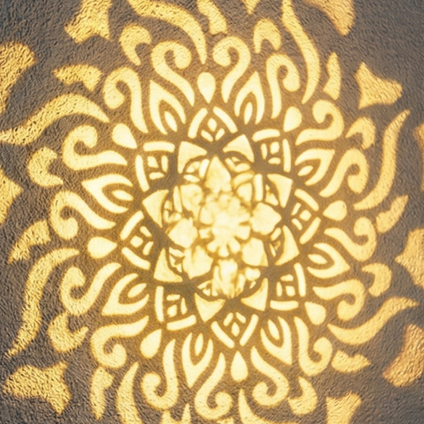 Solar Mandala Projectielicht - Tuindecoratie met Automatische Nachtverlichting en Schaduwpatroon
