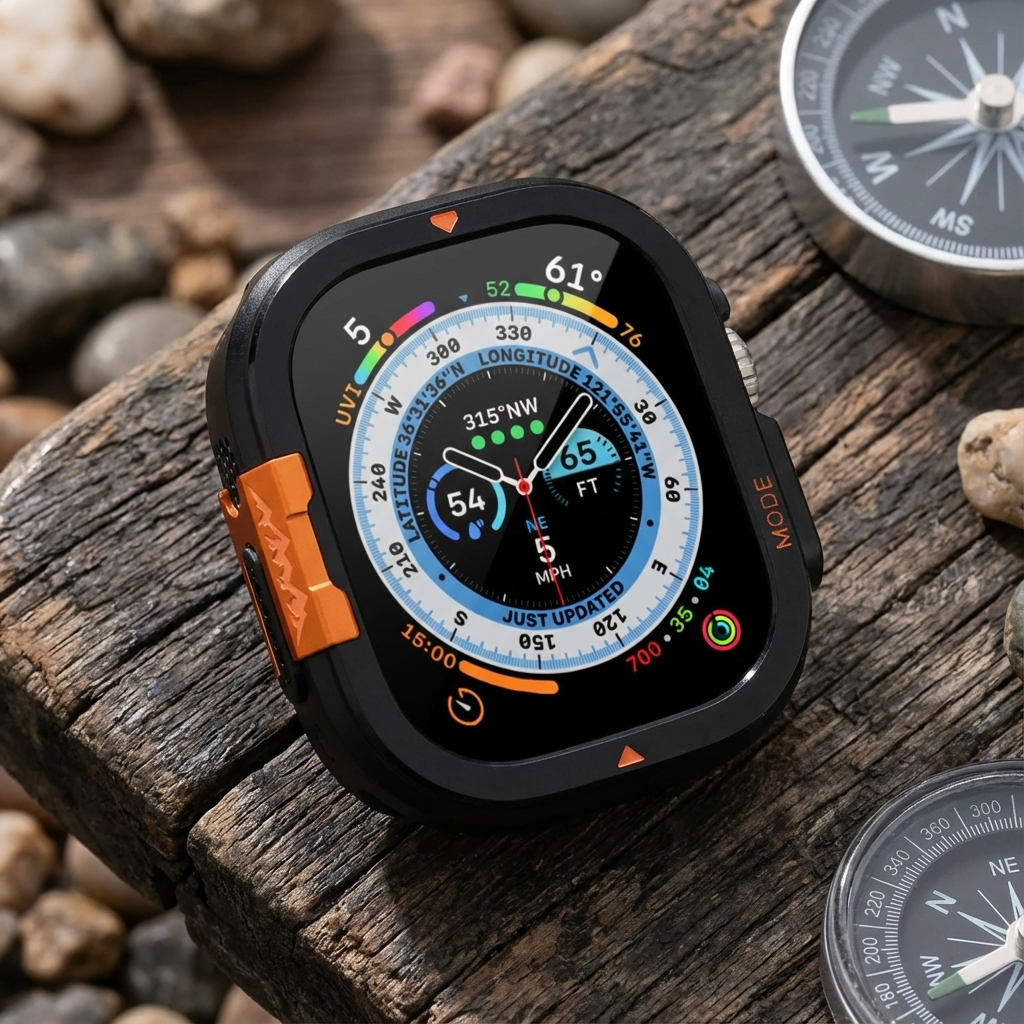 Beschermhoes Smartwatch 49mm 46mm Titanium Metalen Frame Ultieme Bescherming Sport Horloge Vier Kleuren