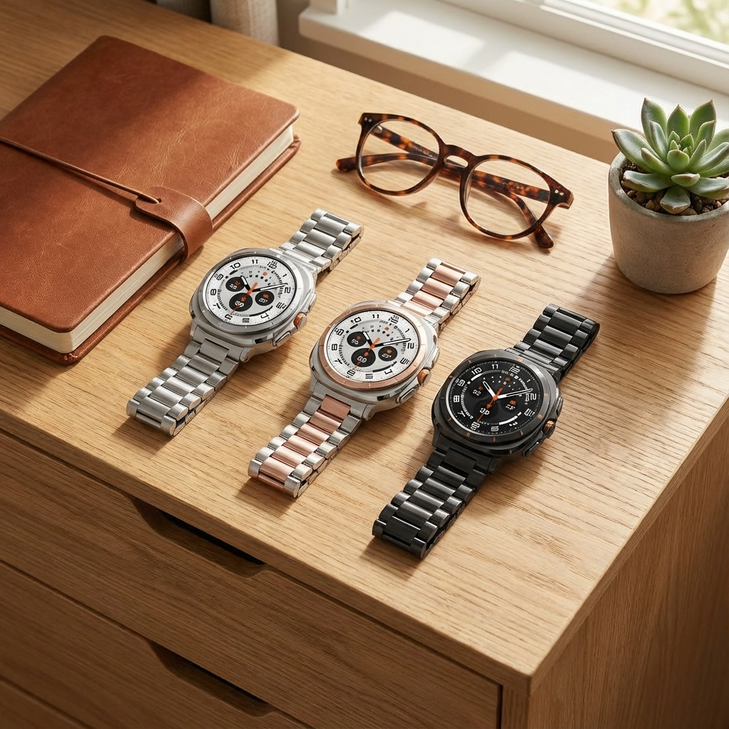 Roestvrijstalen Horlogeband 47mm Smartwatch Metalen Bandje Premium Finish Verstelbaar Polsband Elegant