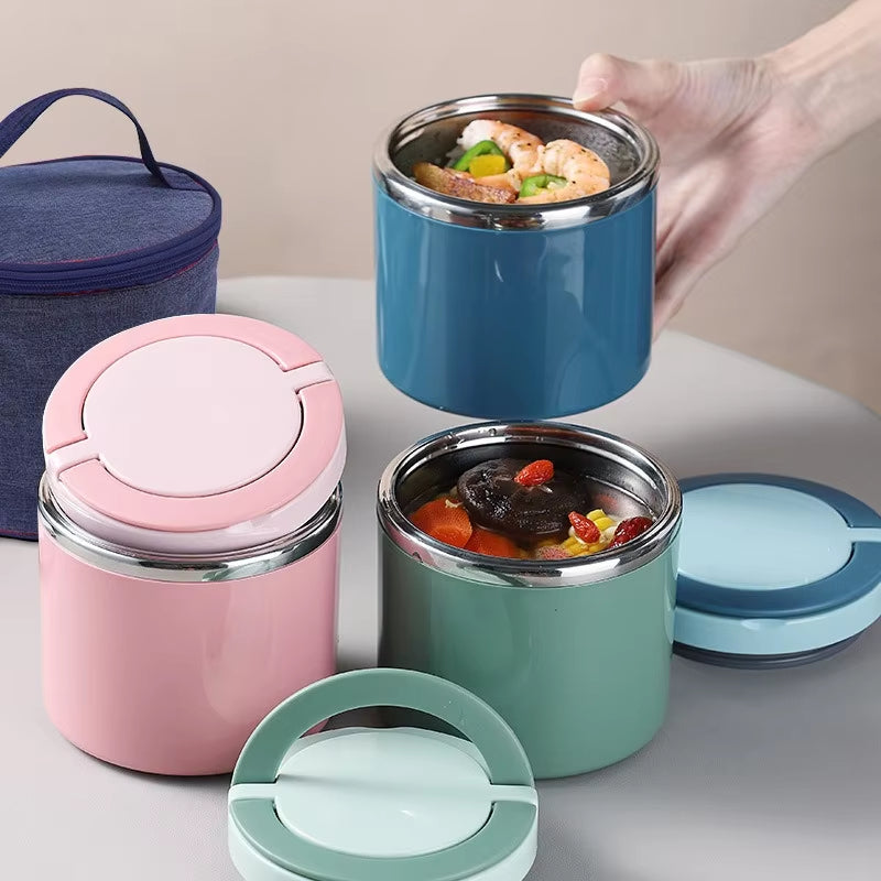 Thermos Voedselcontainer RVS Lekvrij 630ml of 1000ml Dubbelwandig Geïsoleerd Warm Koud Onderweg