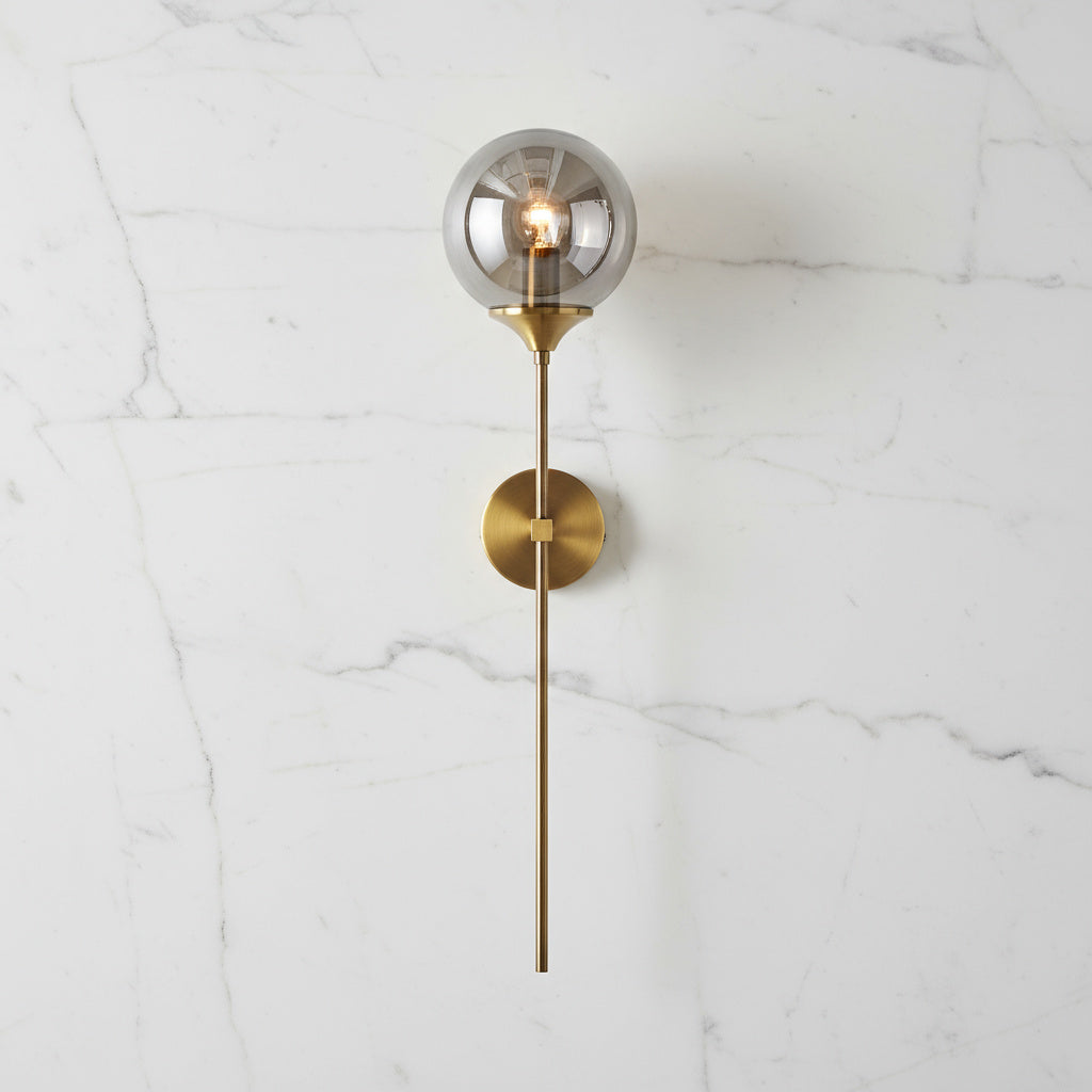 Moderne Wandlamp met Glazen Kap - Chroom of Gouden Afwerking - Scandinavische Stijl