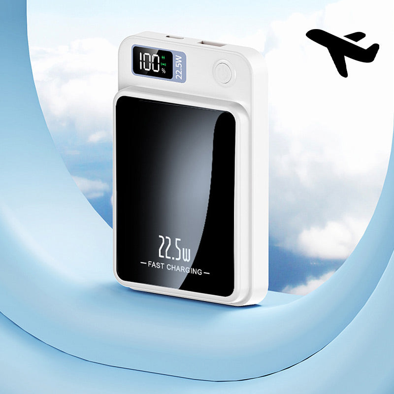 Draadloze Powerbank 20000mAh met Snellaadfunctie LED Display voor Smartphone Tablet Mobiele Apparaten Onderweg