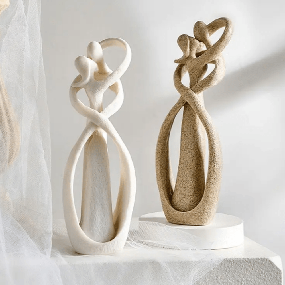Abstracte Sculptuur van Liefde - Decoratief Kunstobject met Symbolische Betekenis