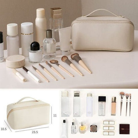 Cosmetica Organizer Tas met Vakken | Reis Make-up Toilettas voor Dagelijks Gebruik Onderweg en Thuis