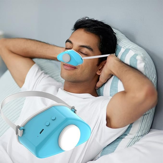 Draadloos Anti-Snurk Apparaat Micro-CPAP Verstuiver Intelligente Neusmasker Slaapapneu USB Oplaadbaar