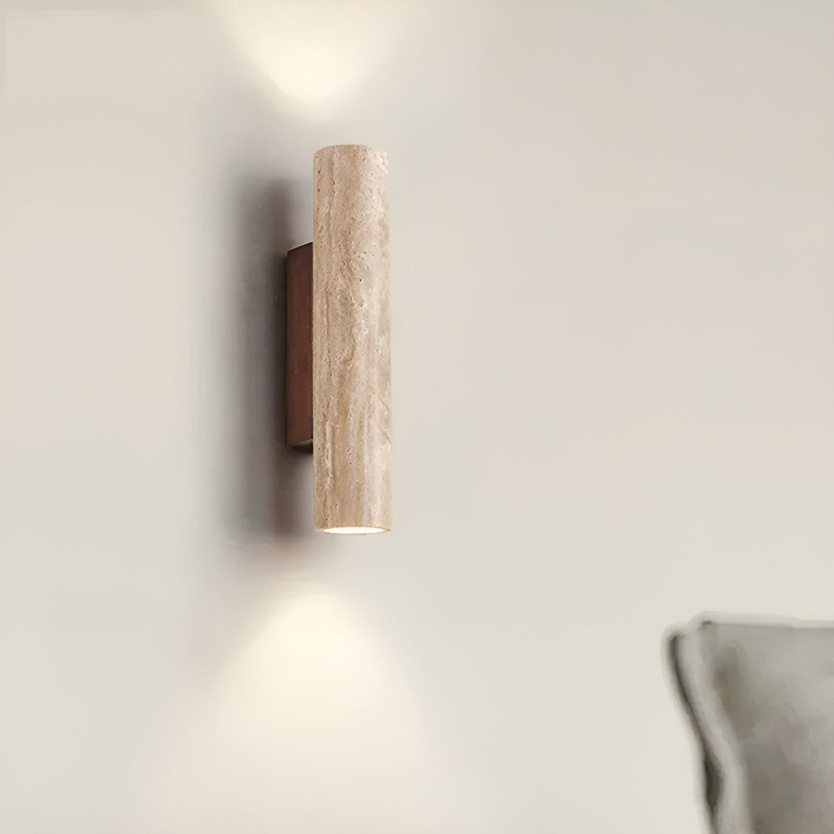 Wandlamp van Travertin - Stijlvolle LED Wandverlichting met Natuurlijk Design