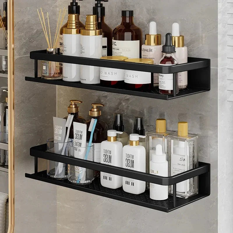 Wandrek voor Douche - Zwart Mat Aluminium, Roestvrij & Minimalistisch