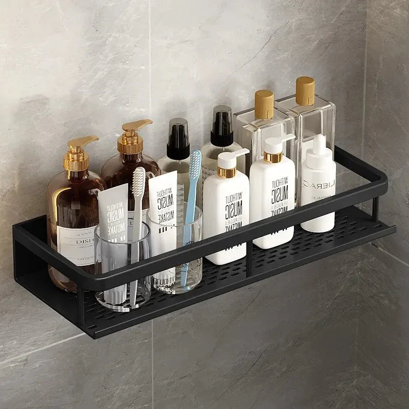 Wandrek voor Douche - Zwart Mat Aluminium, Roestvrij & Minimalistisch