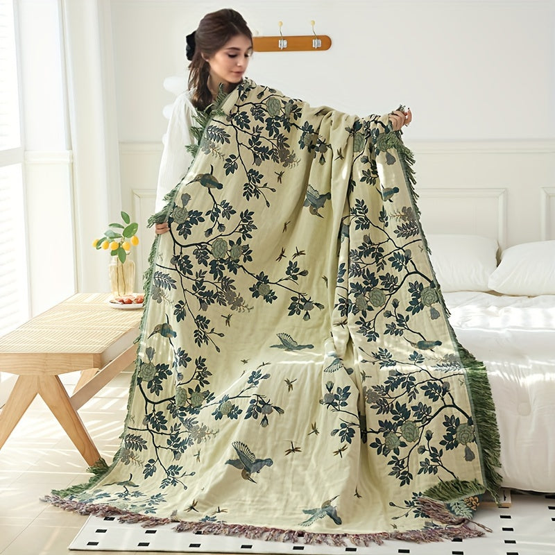 Katoenen Plaid Meerlaags Gaas Zomerdeken Bedsprei Sofabeschermer Picknickkleed Ademend Vormvast Licht
