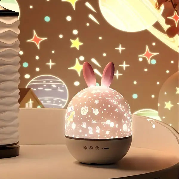 Sterrenprojektor met Muziek & Afstandsbediening Nachtlampje Kinderkamer USB Oplaadbaar Sfeerverlichting