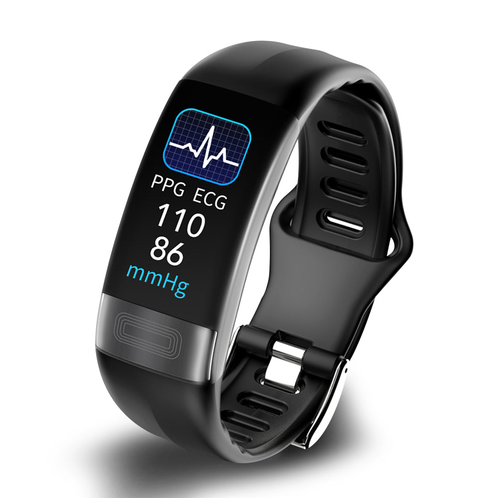 Slimme Fitnessband met Hartslagmeter ECG Bloeddruk Zuurstofmeting Slaaptracking en Notificaties voor Sport