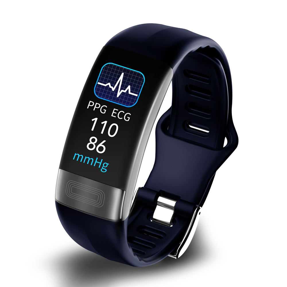 Slimme Fitnessband met Hartslagmeter ECG Bloeddruk Zuurstofmeting Slaaptracking en Notificaties voor Sport