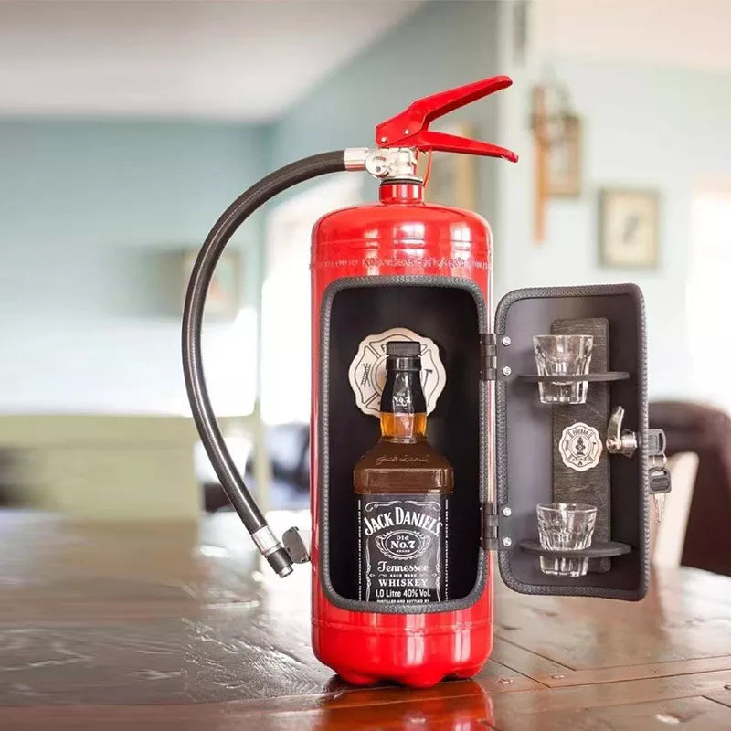 Flessendispenser Brandblusser Design voor Whisky Wijn Champagne Rood Zwart Huisbar Party Decoratie Cadeau