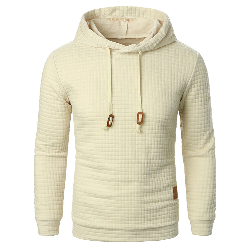 Gebreide Hoodie met Gestructureerd Patroon Slim Fit Capuchontrui voor Heren en Dames Comfortabel Sweatshirt