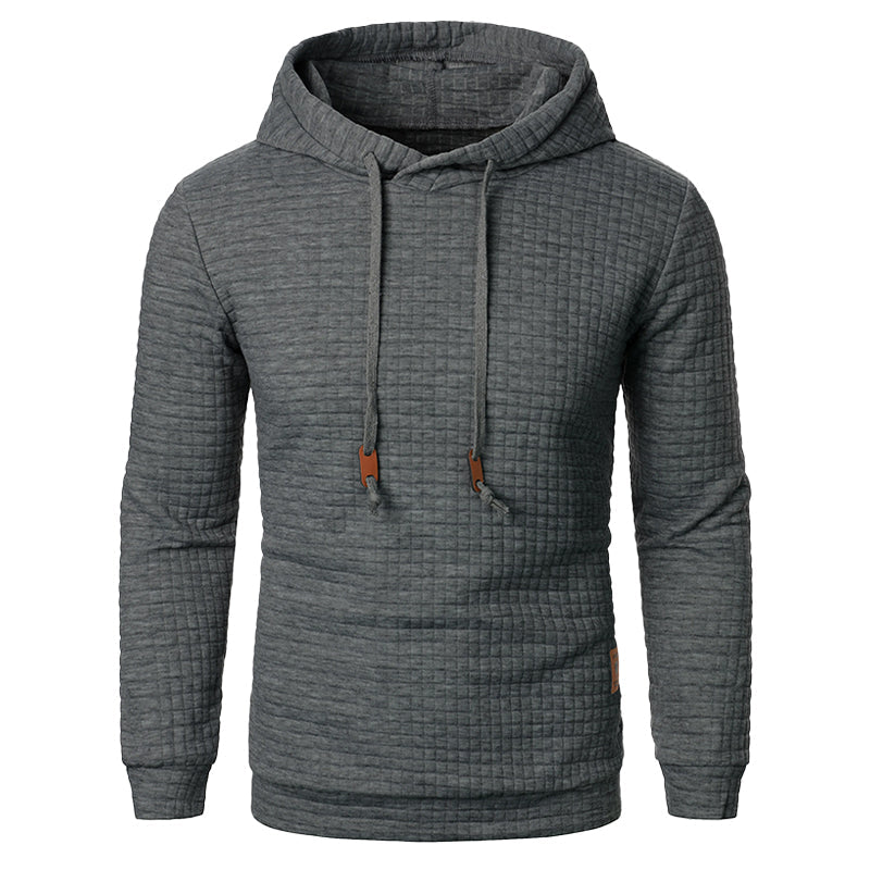 Gebreide Hoodie met Gestructureerd Patroon Slim Fit Capuchontrui voor Heren en Dames Comfortabel Sweatshirt