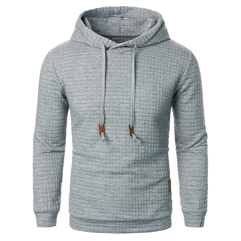 Gebreide Hoodie met Gestructureerd Patroon Slim Fit Capuchontrui voor Heren en Dames Comfortabel Sweatshirt