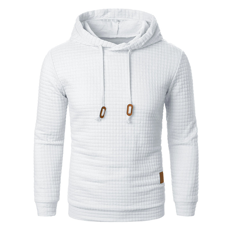 Gebreide Hoodie met Gestructureerd Patroon Slim Fit Capuchontrui voor Heren en Dames Comfortabel Sweatshirt