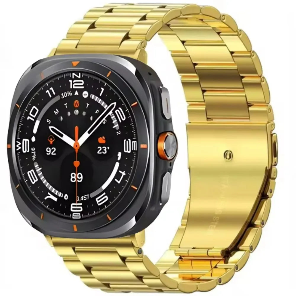 Roestvrijstalen Horlogeband 22cm Verstelbaar Schakelband Metaal Smartwatch Polsband Universeel Compatibel
