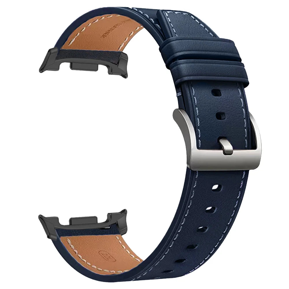 Lederen Smartwatch Bandje met Gepolijste Sluiting voor 40-46mm Horloges - Stijlvol Polsaccessoire Horloge