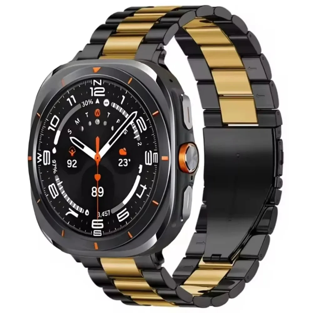 Roestvrijstalen Horlogeband 22cm Verstelbaar Schakelband Metaal Smartwatch Polsband Universeel Compatibel