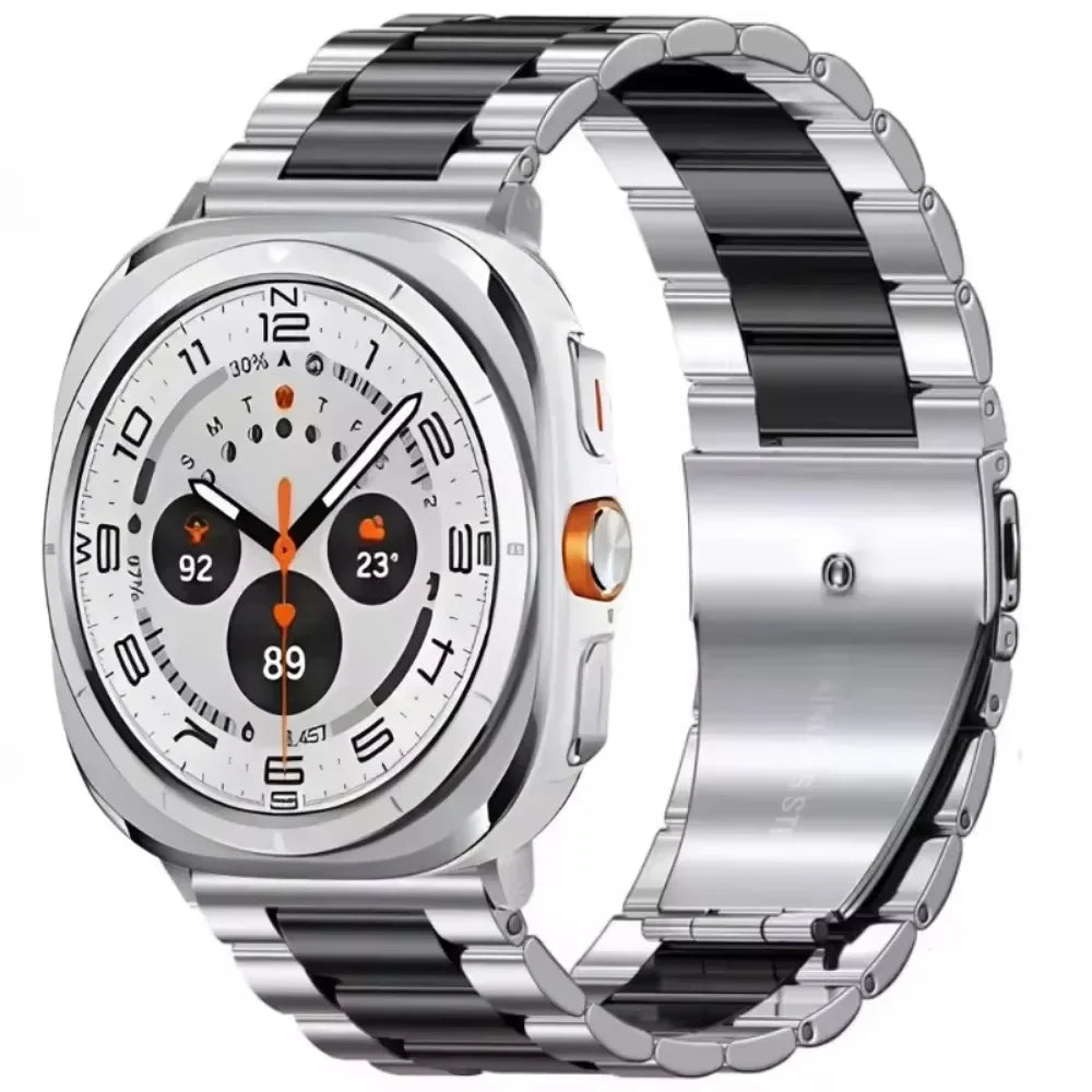 Roestvrijstalen Horlogeband 22cm Verstelbaar Schakelband Metaal Smartwatch Polsband Universeel Compatibel