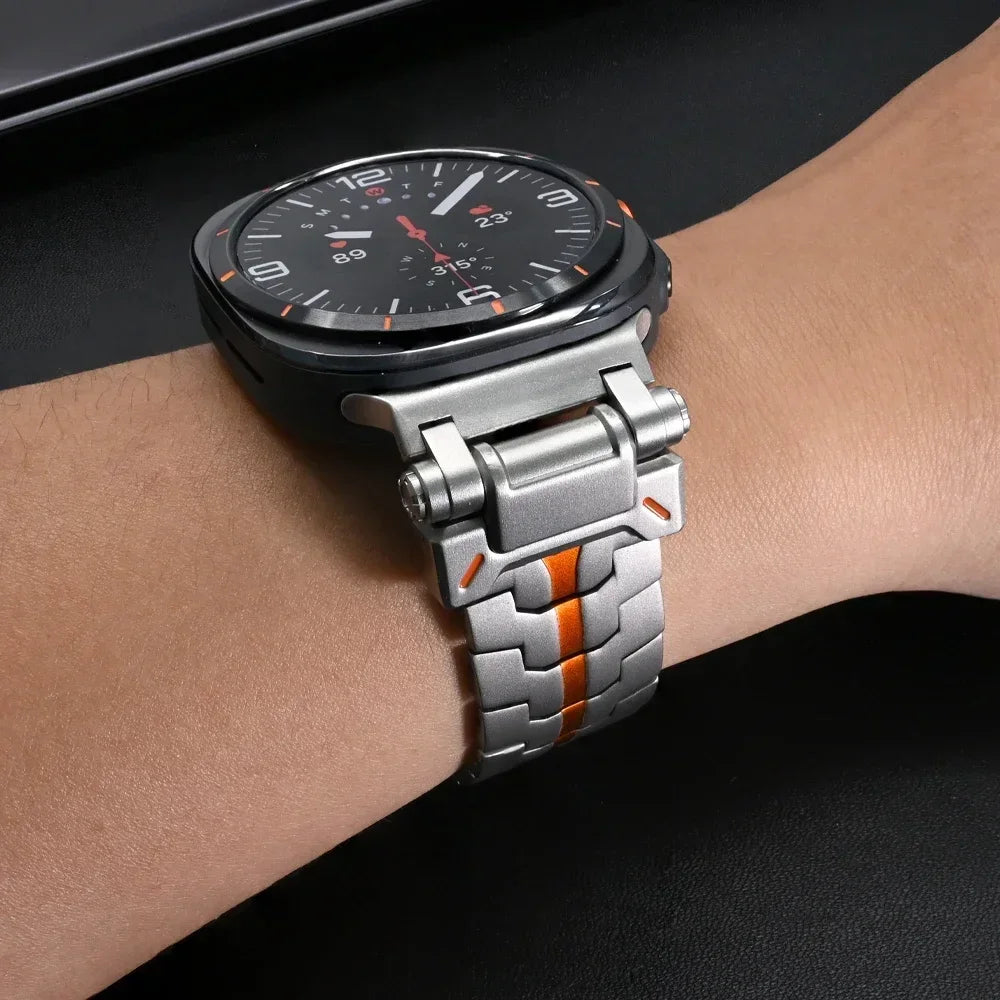 RVS Smartwatch Schakelband Gepolijst 40mm 44mm 46mm Verstelbaar Metalen Horlogebandje Premium Kwaliteit