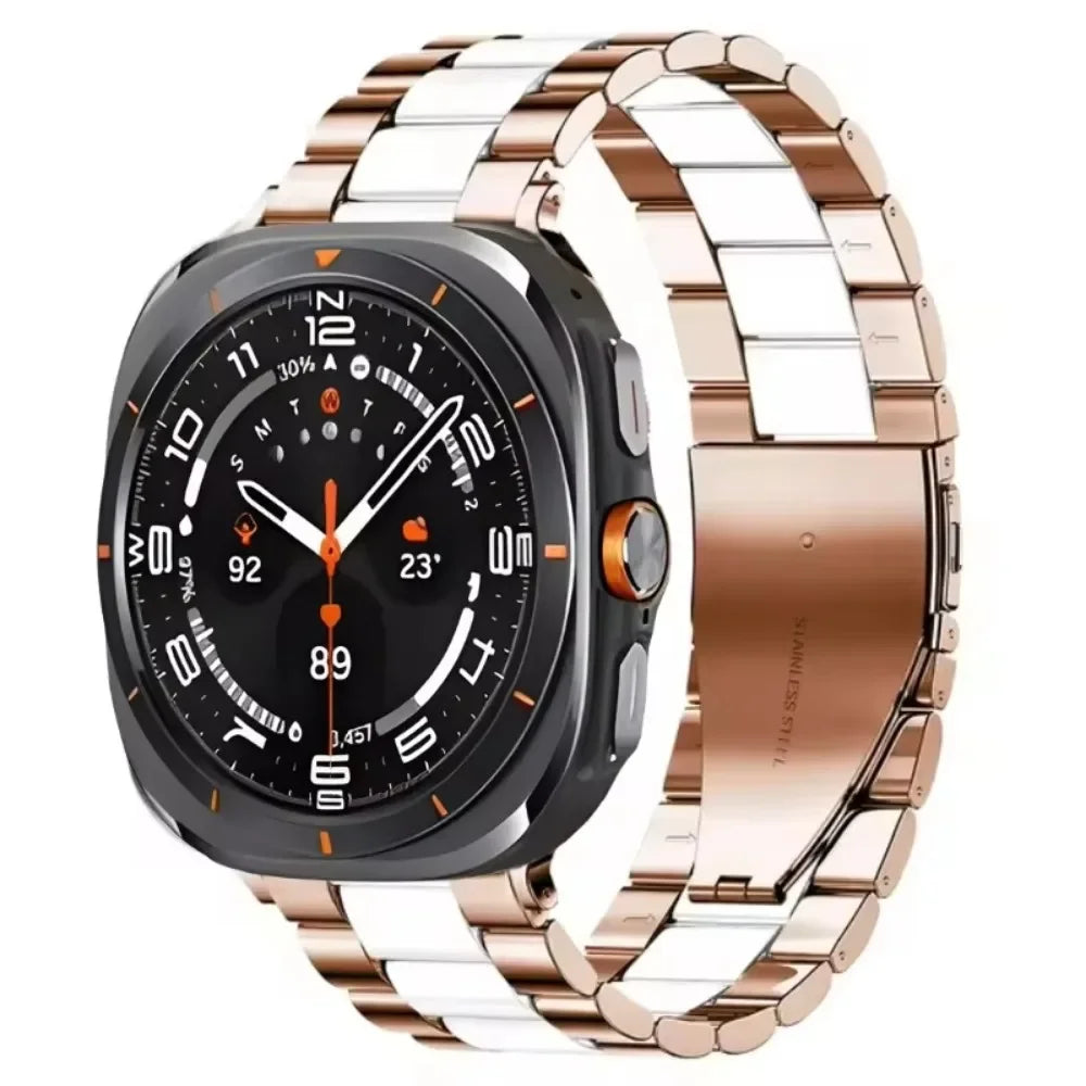 Roestvrijstalen Horlogeband 22cm Verstelbaar Schakelband Metaal Smartwatch Polsband Universeel Compatibel