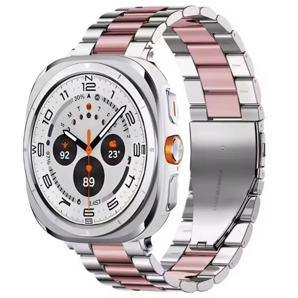 Roestvrijstalen Horlogeband 22cm Verstelbaar Schakelband Metaal Smartwatch Polsband Universeel Compatibel