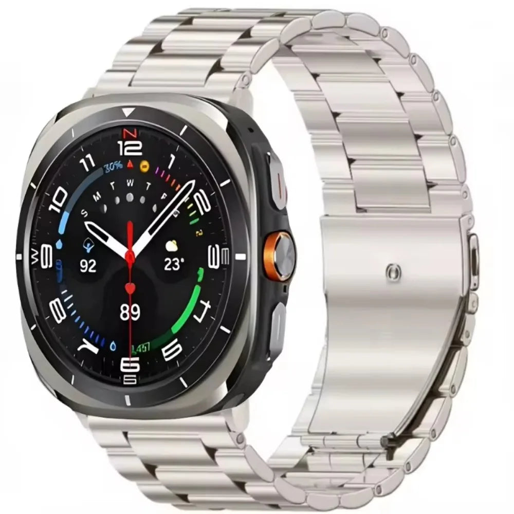 Roestvrijstalen Horlogeband 22cm Verstelbaar Schakelband Metaal Smartwatch Polsband Universeel Compatibel