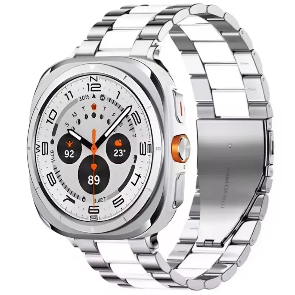 Roestvrijstalen Horlogeband 22cm Verstelbaar Schakelband Metaal Smartwatch Polsband Universeel Compatibel