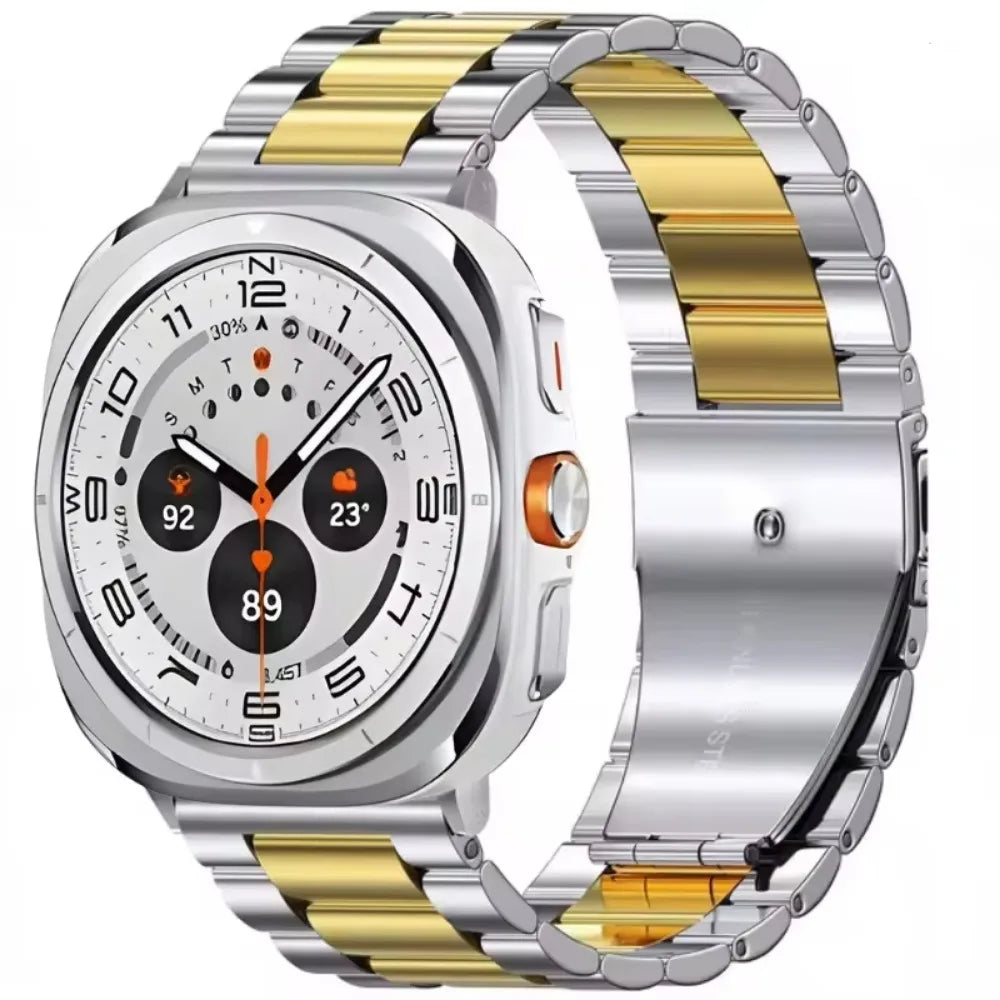 Roestvrijstalen Horlogeband 22cm Verstelbaar Schakelband Metaal Smartwatch Polsband Universeel Compatibel