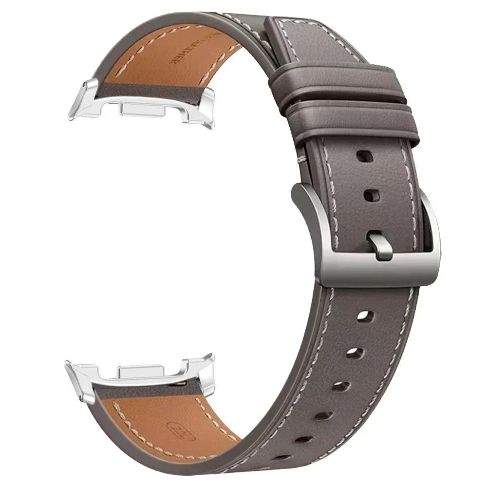 Lederen Smartwatch Bandje met Gepolijste Sluiting voor 40-46mm Horloges - Stijlvol Polsaccessoire Horloge