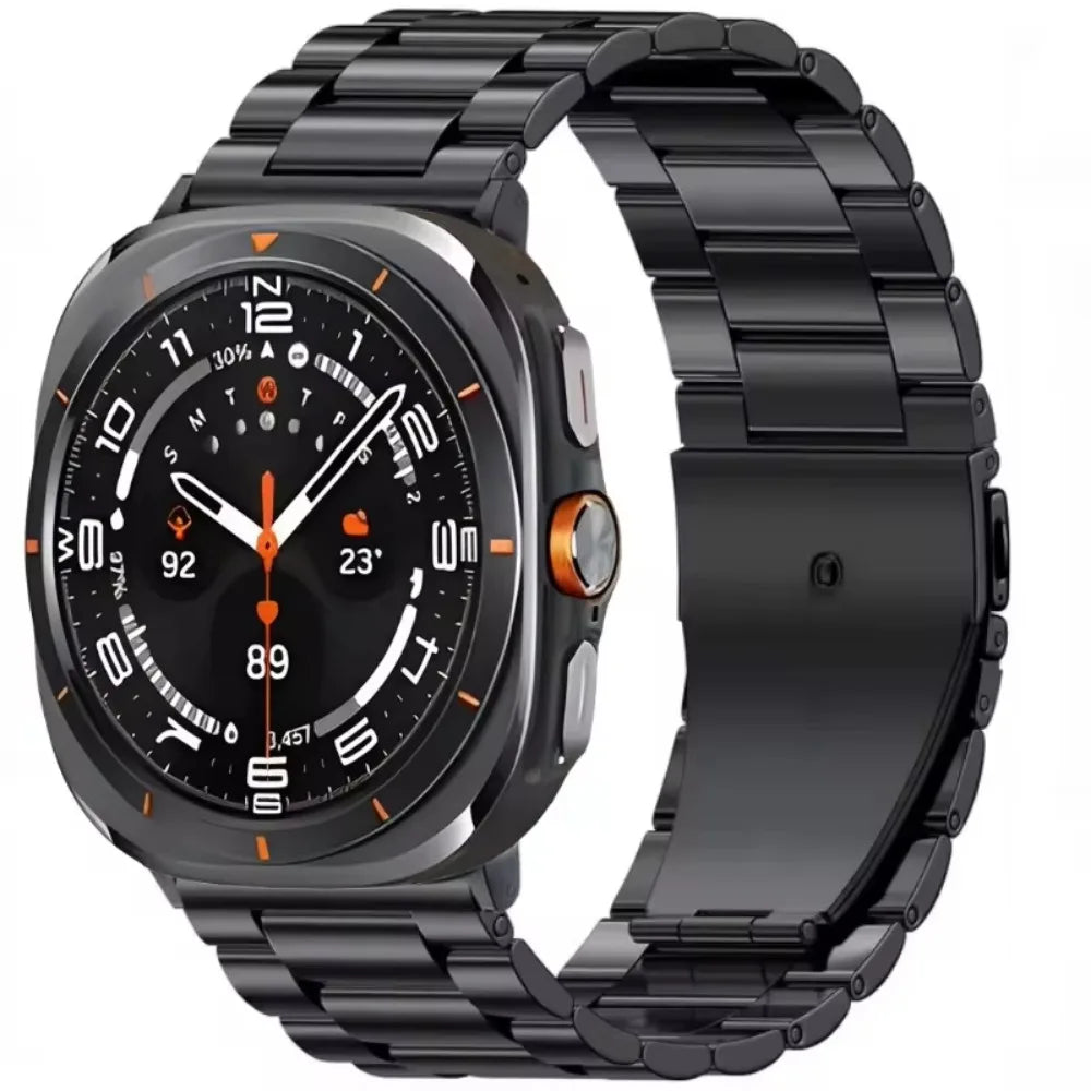Roestvrijstalen Horlogeband 22cm Verstelbaar Schakelband Metaal Smartwatch Polsband Universeel Compatibel