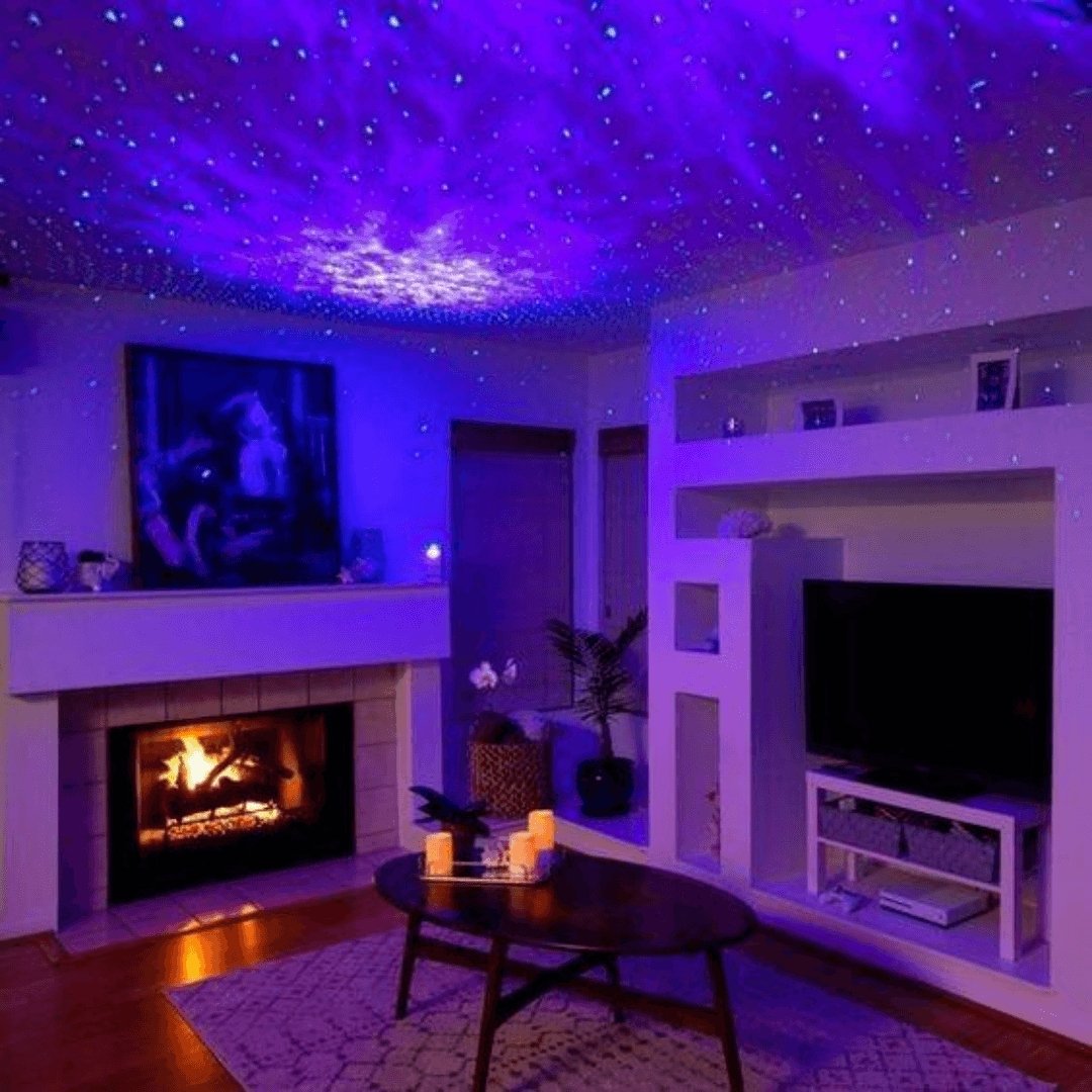 Sterrenprojector met Bluetooth Speakers en 21 Kleuren - Sferische Lichtprojector met Afstandsbediening voor Slaapkamer en Woonkamer