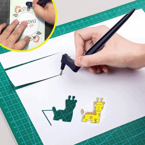 Roterende Snijpen 360° voor Papier en Folie | Precisie Knutselmes met Pengreep voor Scrapbooking en Hobbywerk