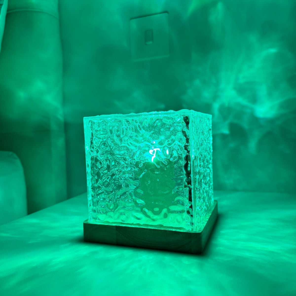 Kubus Lamp Prisma LED Hout Acryl 16 Kleuren USB Sfeerverlichting Woonkamer Slaapkamer Aurora Noorderlicht Effect Nachtlamp Decoratie