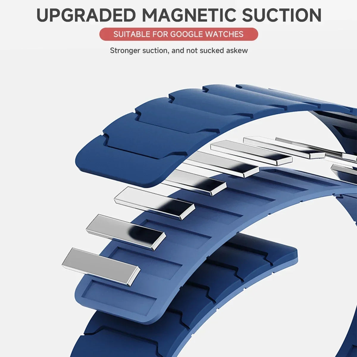 Siliconen Smartwatch Bandje Magnetische Sluiting 41mm 45mm Verstelbaar Sportarmband Polsband Horlogeband